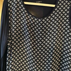 Dark blue long sleeve Loft outlet casual work shirt ver comfortable!